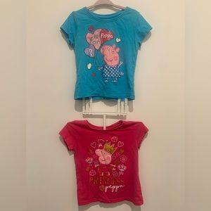 2 Peppa Pig T-shirt, blue and pink colour. Size 3T.